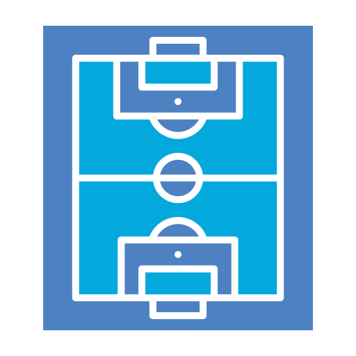 voetbalveld Generic Blue icoon