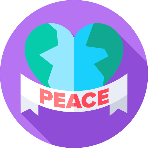 paz Flat Circular Flat icono