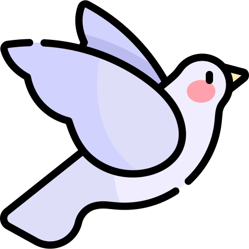 비둘기 Kawaii Lineal color icon