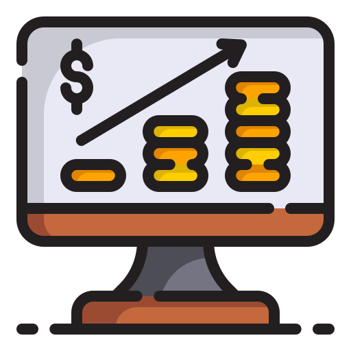Financial profit Generic Outline Color icon