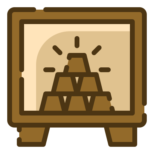 Gold Ingots Generic Outline Color icon