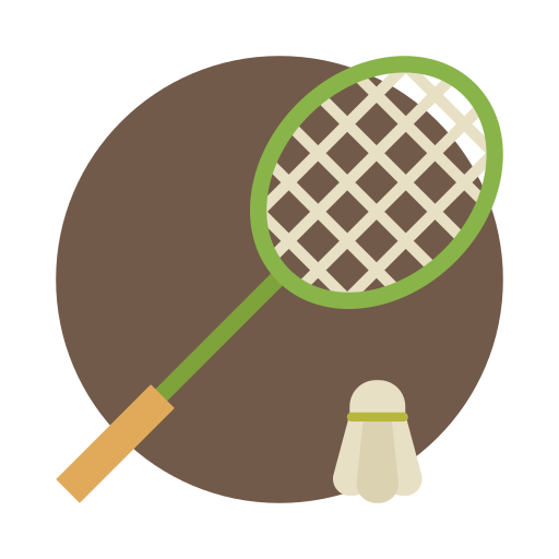 Badminton Generic Rounded Shapes icon