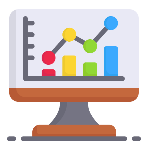 gráfico de líneas Generic Flat icono