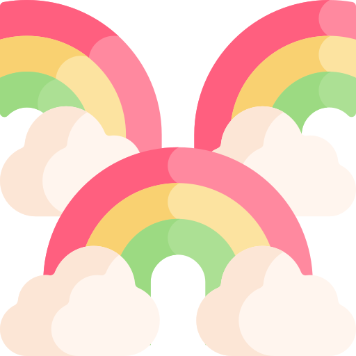 Rainbow Kawaii Flat icon