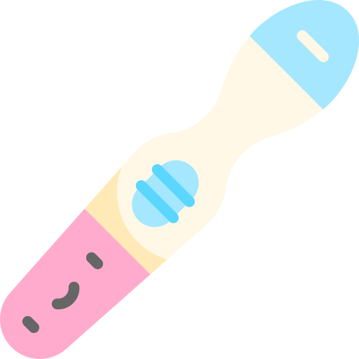 test ciążowy Kawaii Flat ikona