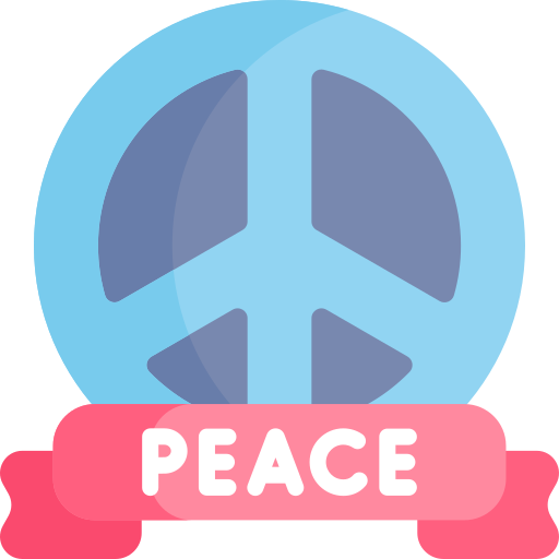 internationale dag van de vrede Kawaii Flat icoon