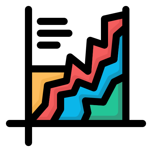 gráfico de crecimiento Generic Outline Color icono