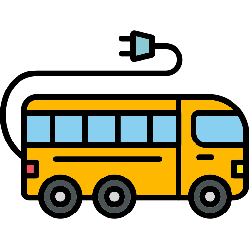 Электрический автобус Generic Outline Color иконка