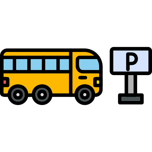 Автобусная парковка Generic Outline Color иконка