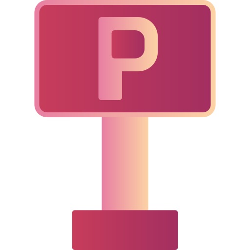 znak parkingowy Generic Flat Gradient ikona