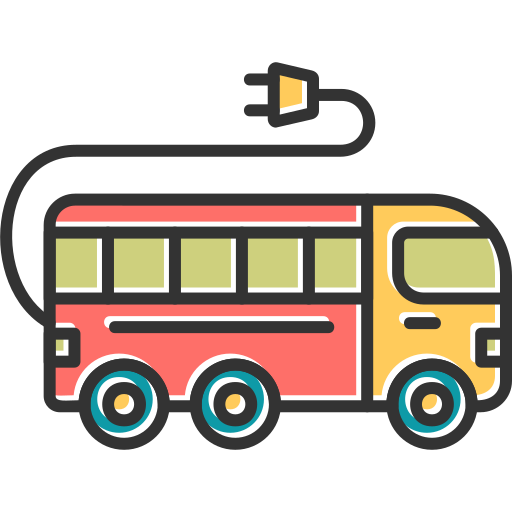 Autobús eléctrico Generic Color Omission icono