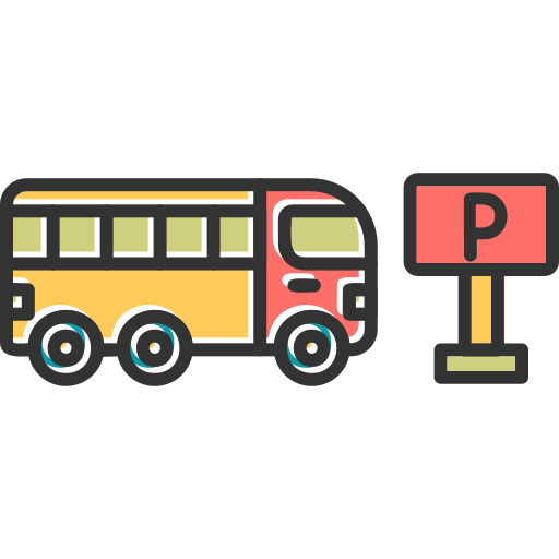 Bus parking Generic Color Omission icon