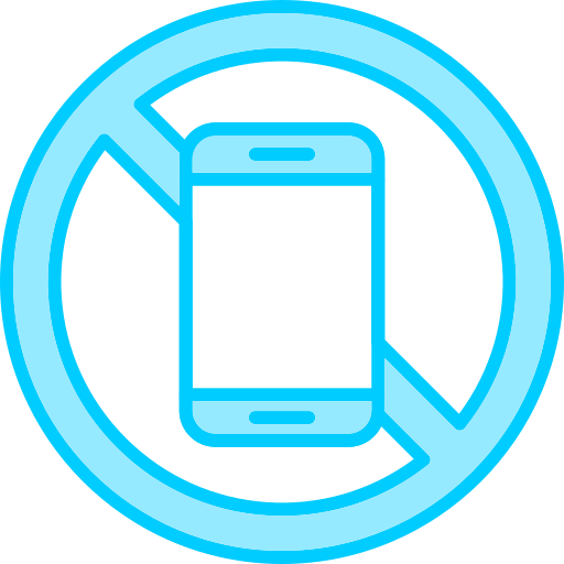 No mobile phone Generic Blue icon