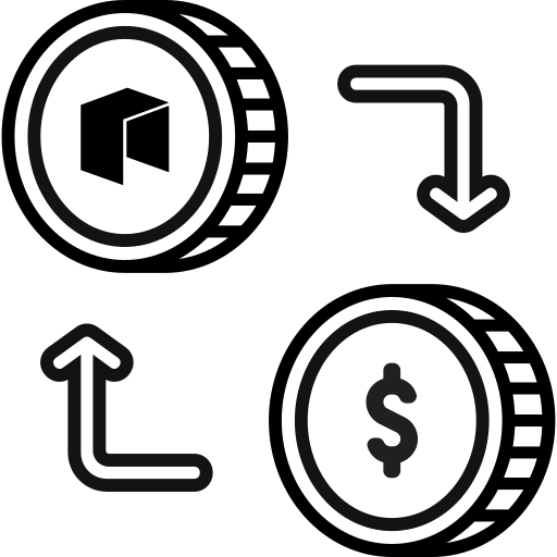 criptovaluta Generic Detailed Outline icona