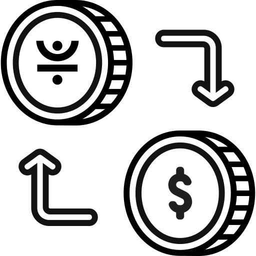 criptovaluta Generic Detailed Outline icona