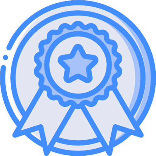 Certification Basic Miscellany Blue icon