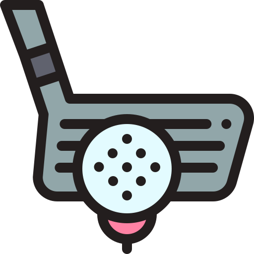 ゴルフ Detailed Rounded Lineal color icon