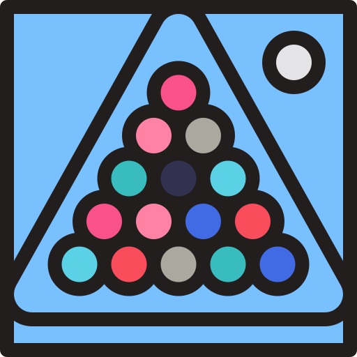 billard Detailed Rounded Lineal color icon