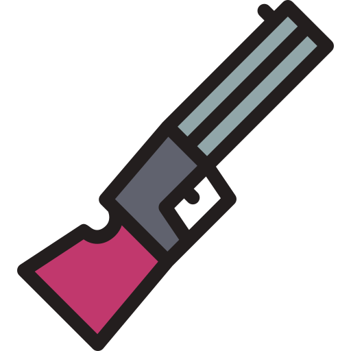 銃 Detailed Rounded Lineal color icon