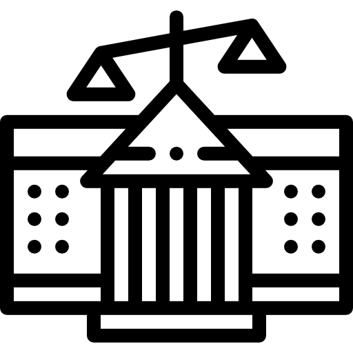 tribunal Detailed Rounded Lineal Ícone