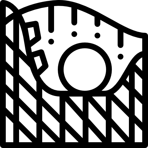 kolejka górska Detailed Rounded Lineal ikona