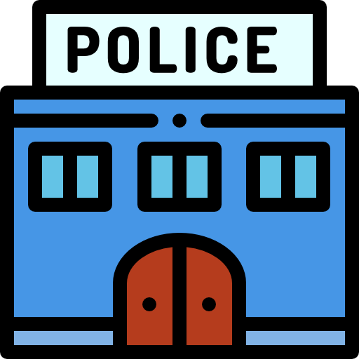 警察 Detailed Rounded Lineal color icon