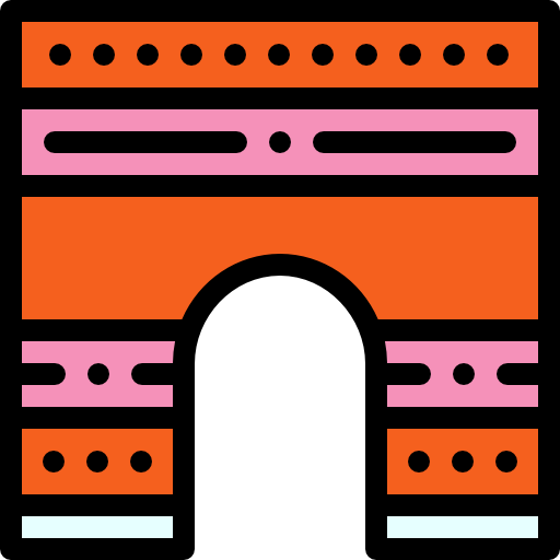 アーチ Detailed Rounded Lineal color icon