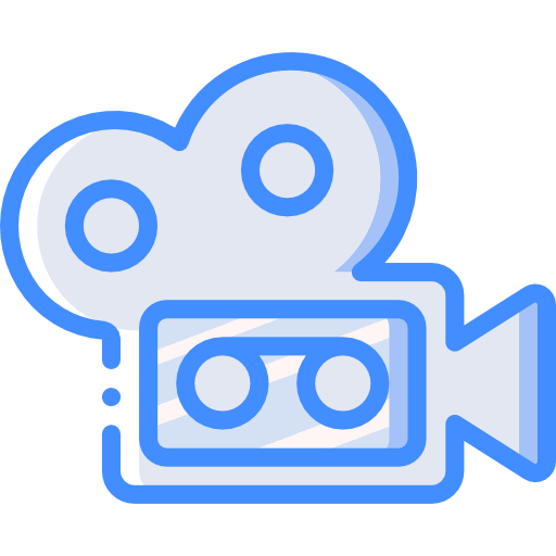 비디오 카메라 Basic Miscellany Blue icon