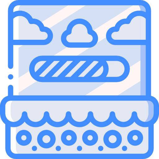 수평 Basic Miscellany Blue icon
