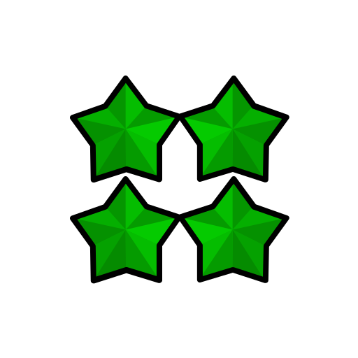 Four stars Generic Outline Color icon