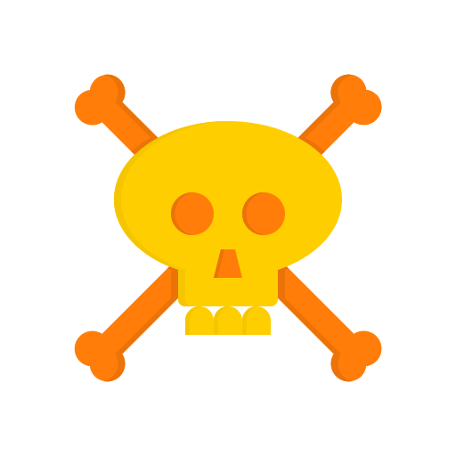 Skull and bones Generic Flat icon
