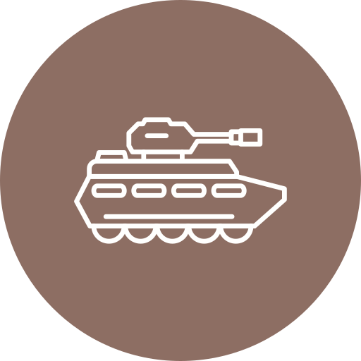 Армейский танк Generic Flat иконка