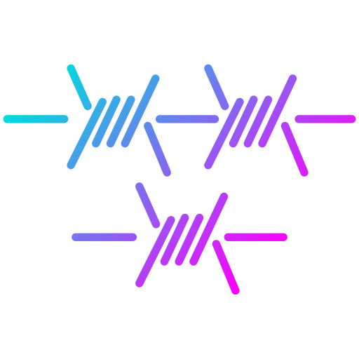 drut kolczasty Generic Gradient ikona