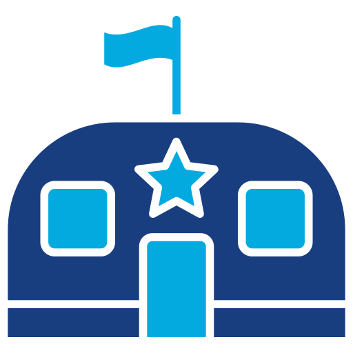 Military base Generic Blue icon