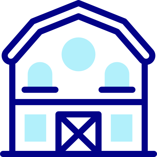 納屋 Detailed Mixed Lineal color icon