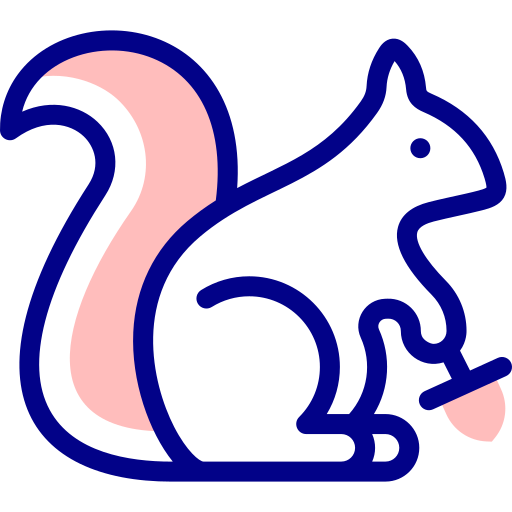 eekhoorn Detailed Mixed Lineal color icoon