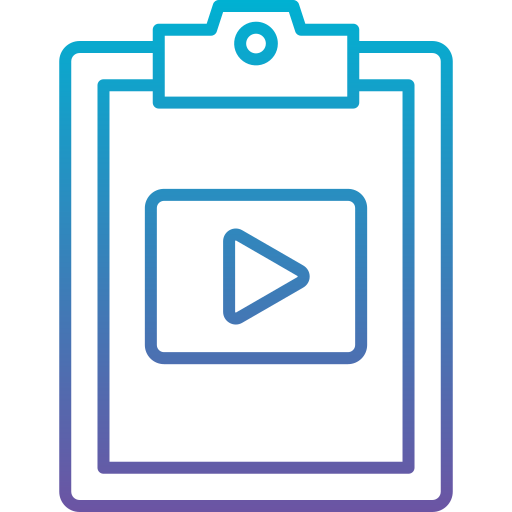 Video content Generic Gradient icon