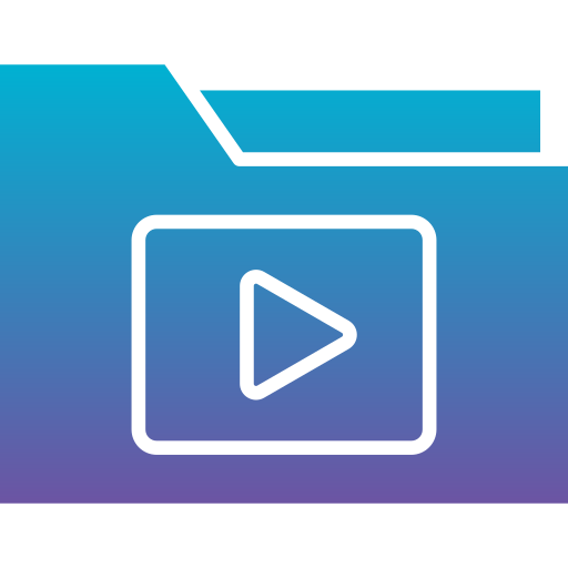 carpeta de video Generic Flat Gradient icono