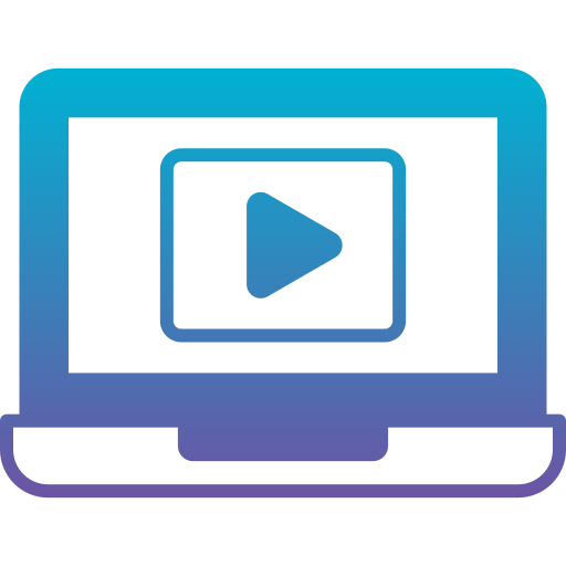 Video content Generic Flat Gradient icon