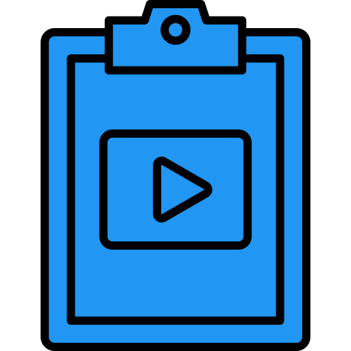 contenido de video Generic Outline Color icono