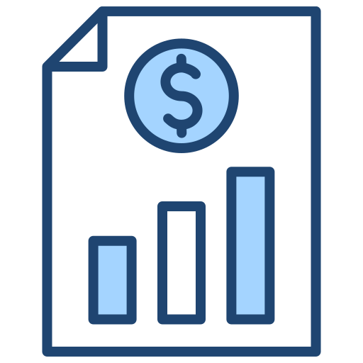 Financial report Generic Blue icon