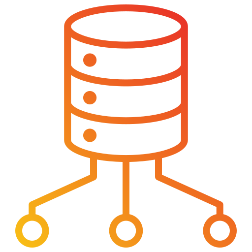 servidor de datos Generic Gradient icono