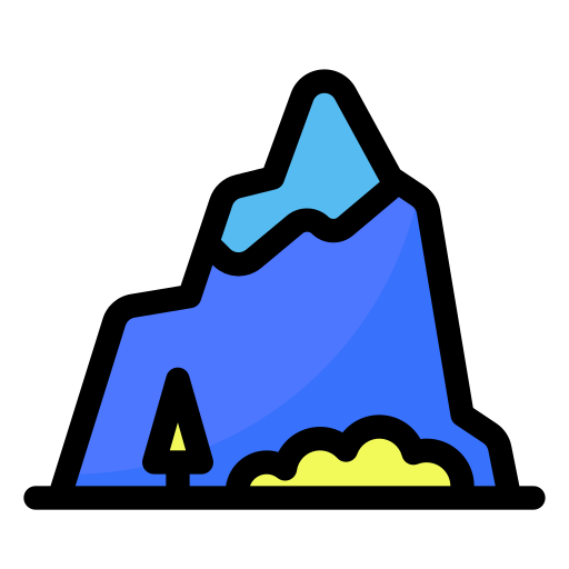 montagna Generic Outline Color icona