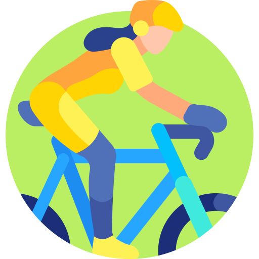 Велосипедист Detailed Flat Circular Flat иконка