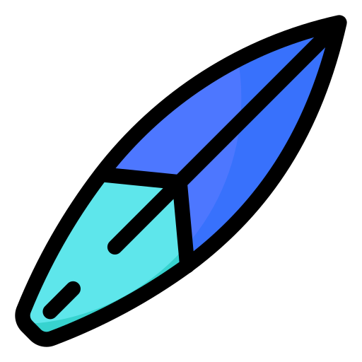 サーフィンボード Generic Outline Color icon