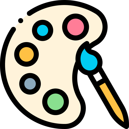 カラーパレット Detailed Rounded Lineal color icon