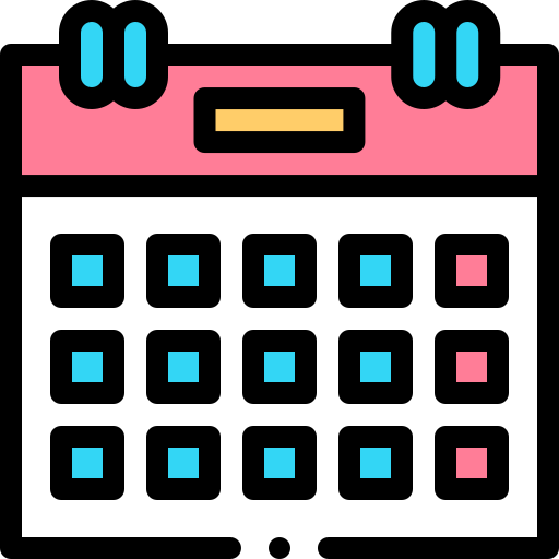 Schedule Detailed Rounded Lineal color icon