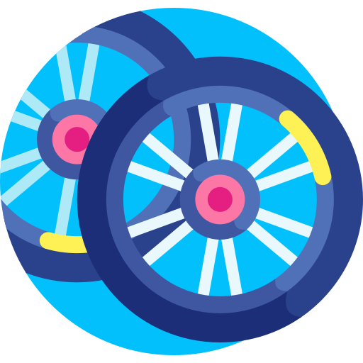 wielen Detailed Flat Circular Flat icoon
