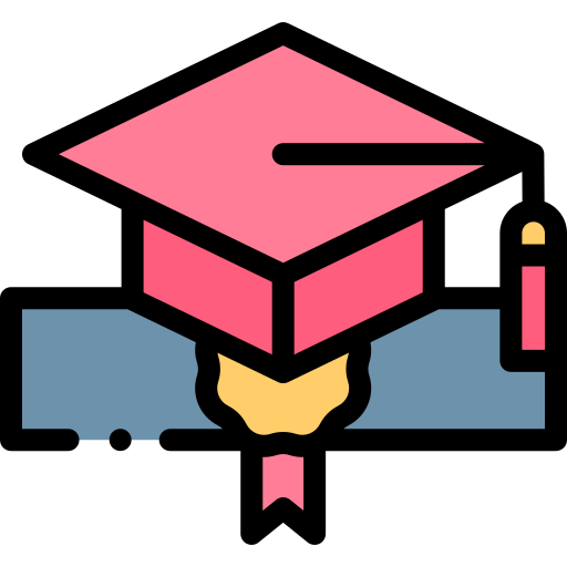 Graduate Detailed Rounded Lineal color icon