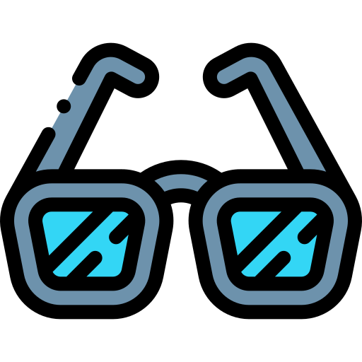 Glasses Detailed Rounded Lineal color icon
